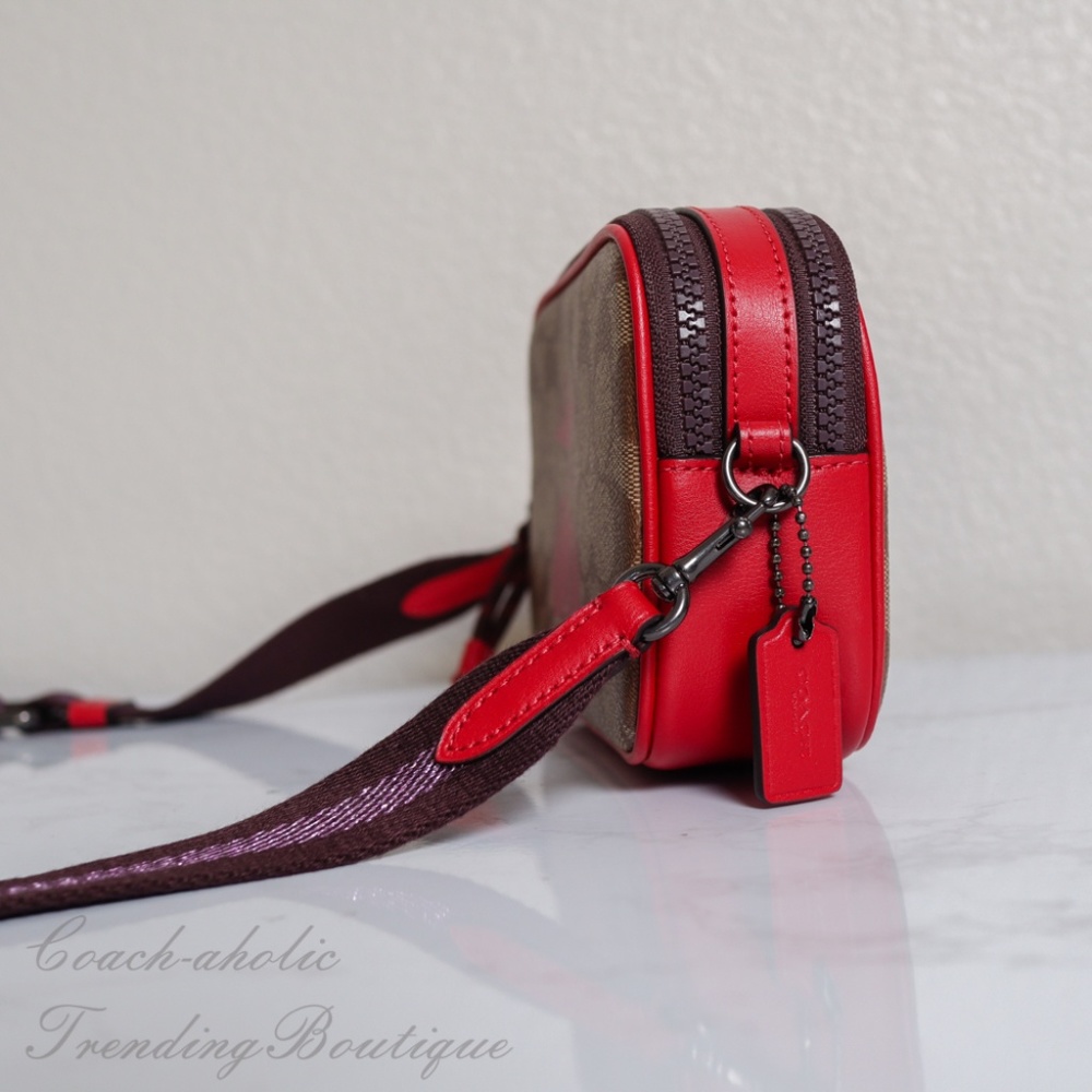 NWT Coach Double Zip Crossbody w/ Cherry Motif - Picture 3 of 8